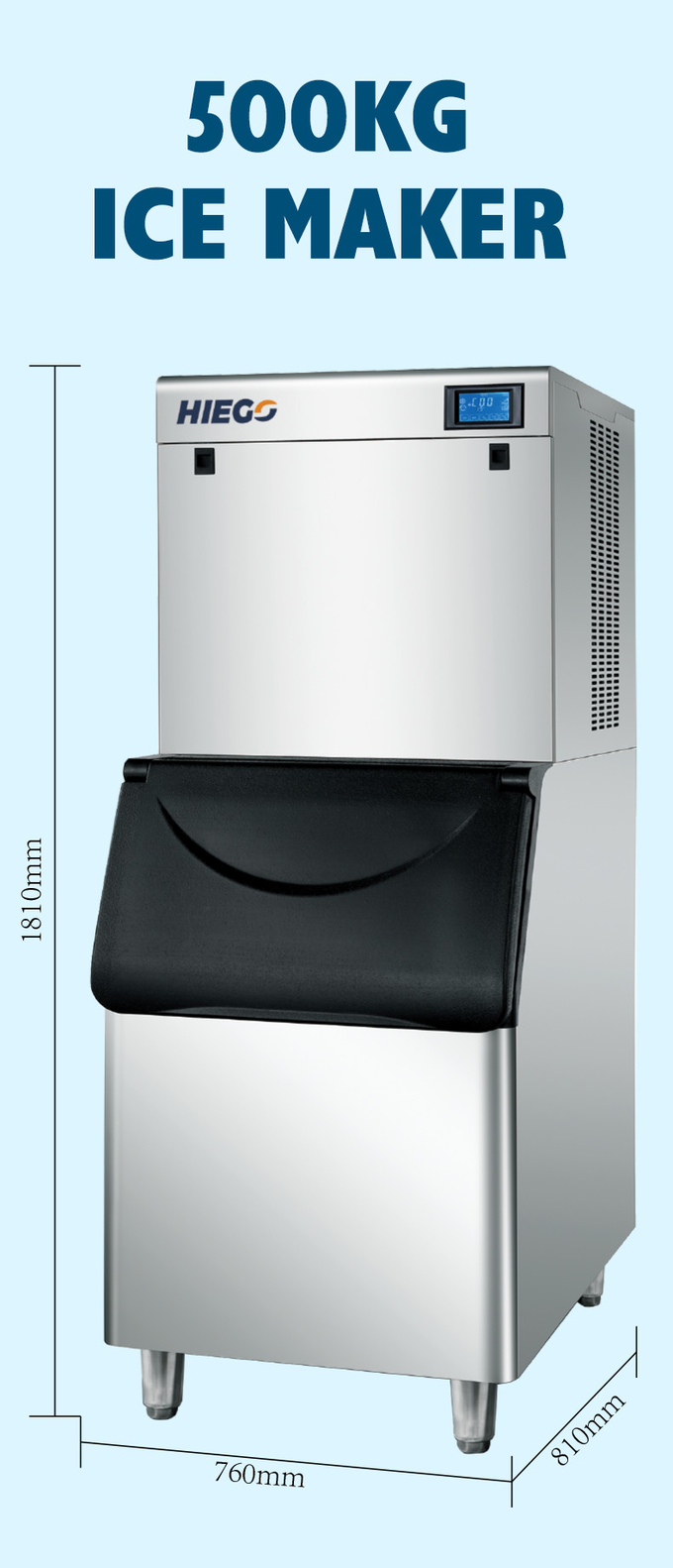 آلة تصنيع مكعبات الثلج الأوتوماتيكية 500 كجم لآلة تصنيع الثلج البارد الفائز بالمشروب البارد 6