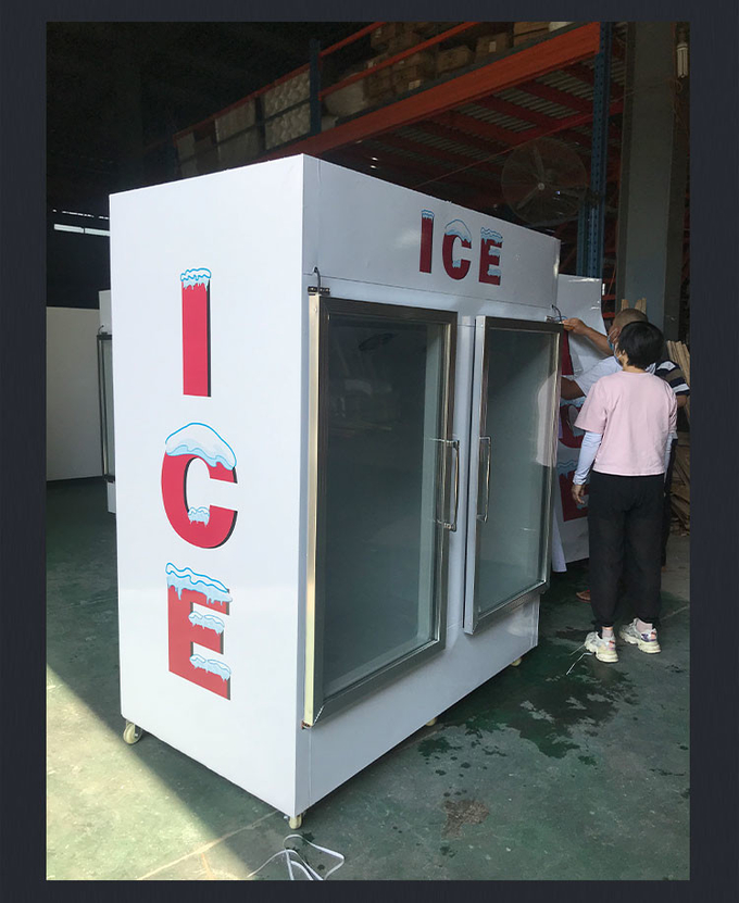 Hotel Kitchen Ice Bag Merchandiser Freezer مجلس الوزراء الآيس كريم التجاري R404a 5