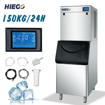 150KG / 24hr Dice Square Cube Ice Maker Machine Ice Machine للاستخدام التجاري
