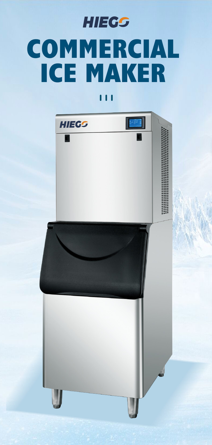 150KG / 24hr Dice Square Cube Ice Maker Machine Ice Machine للاستخدام التجاري 0