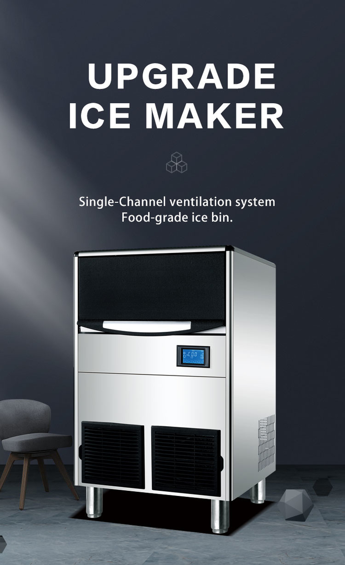أفضل سعر 120 كجم في اليوم آلة صنع الثلج ال سي دي التجارية لمطعم بار كافيه للبيع 0