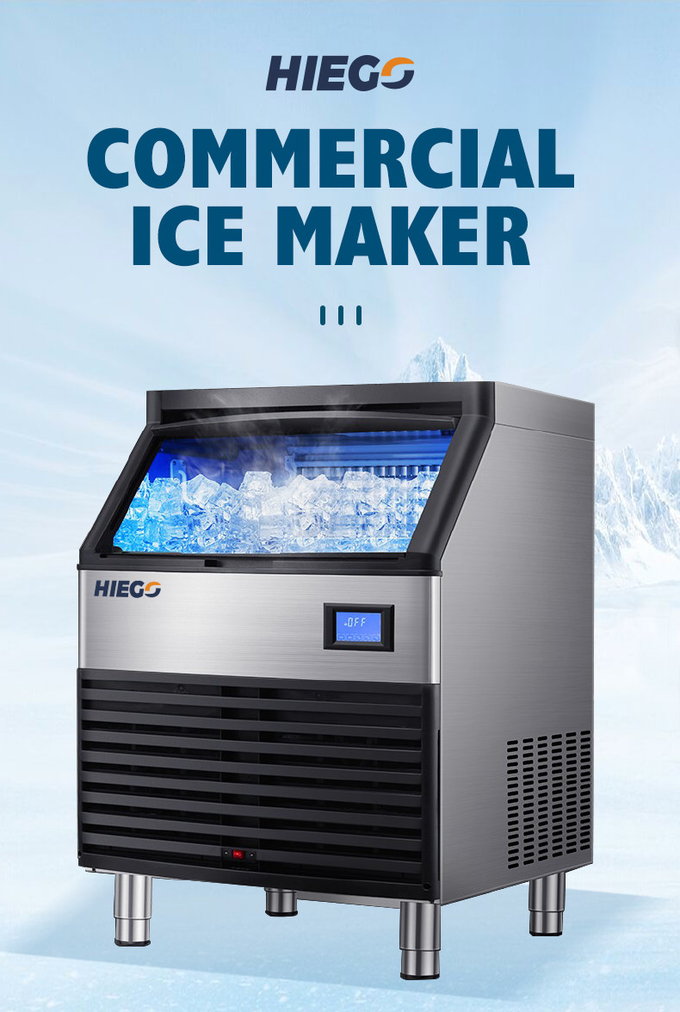 الفولاذ المقاوم للصدأ ABS آلة صنع الثلج الأوتوماتيكية بلوك آلة الثلج لمتجر المشروبات الغذائية 0