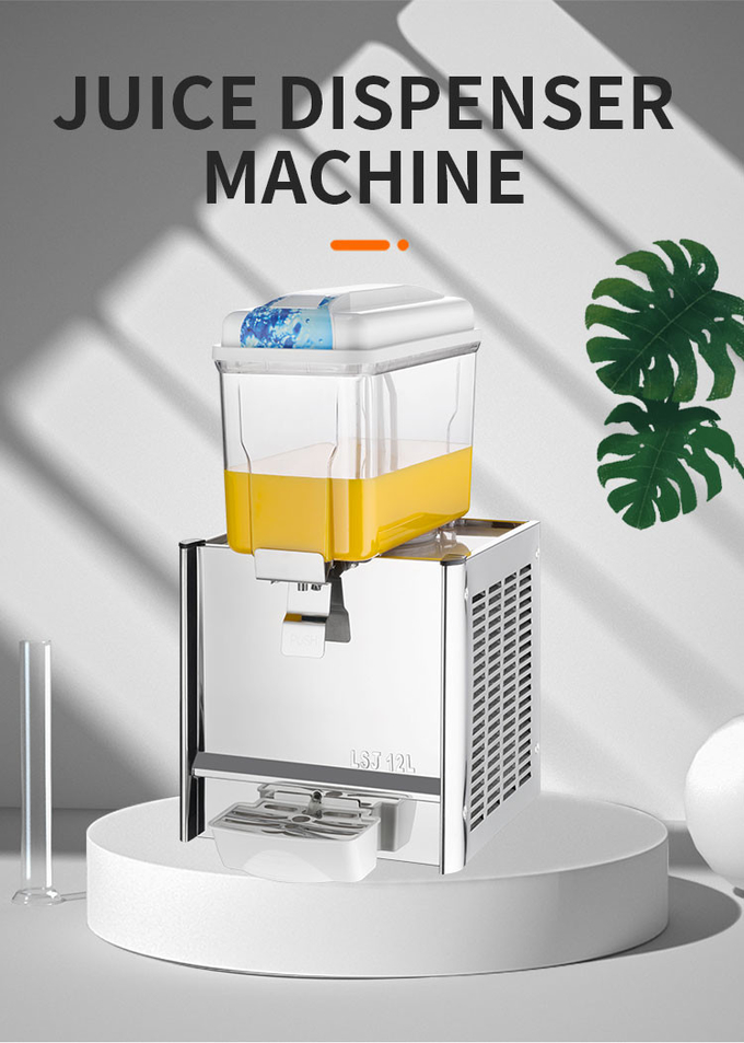 36L 3 Tank Juice Dispenser Stainless Steel Fruit Juice Cooler Machine Portable 3