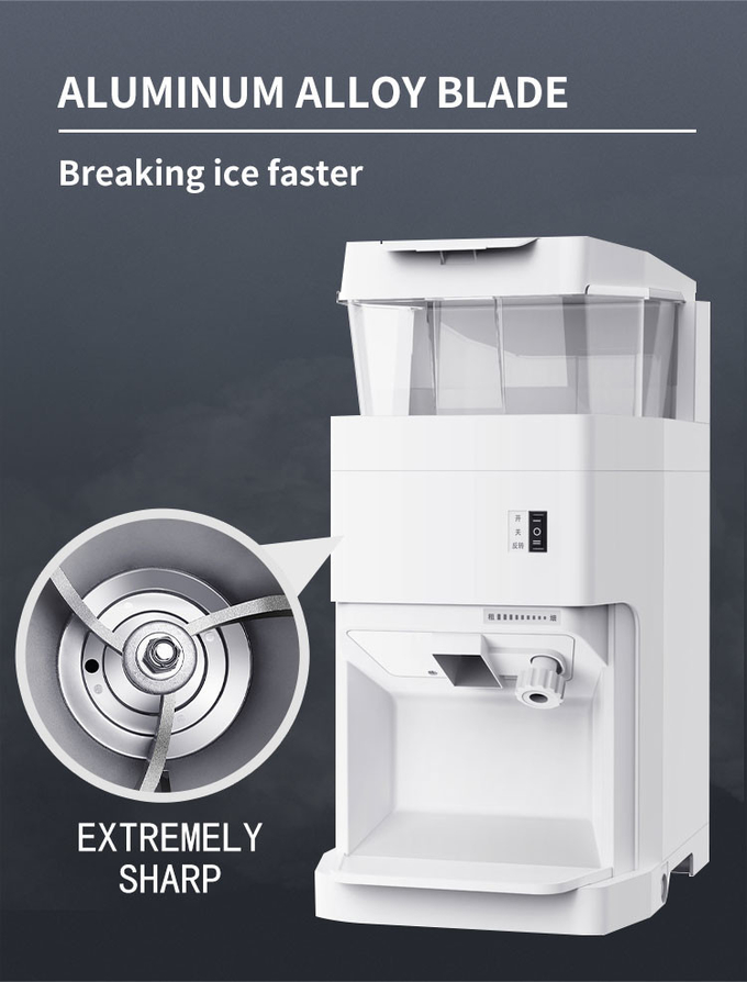 320 دورة في الدقيقة التجارية بلوك ماكينة حلاقة الثلج 680 كجم / ساعة ماكينة صنع الثلج 7