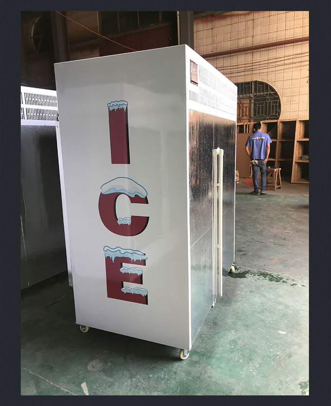 الفولاذ المقاوم للصدأ في الهواء الطلق الجليد التاجر PVC عرض المصاصة الفريزر R404a 6